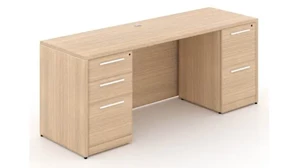 Stand-Alone Double Pedestal Desks Corp Design 60in x 30in Double Pedestal Desk