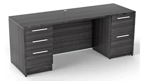 Stand-Alone Double Pedestal Desks Corp Design 72in x 30in Double Pedestal Desk