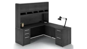 L Shaped Desks with Hutch Corp Design 72n x 66in L Shaped Desk with Hutch