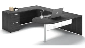 U Shaped Single Pedestal Desks Corp Design U Shaped Bullet End Desk