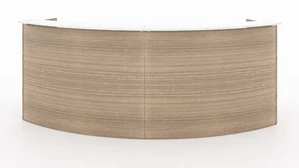 Reception Desks - U Shaped Corp Design U-Desk Reception Desk 10in W x 26in D with Glass Top