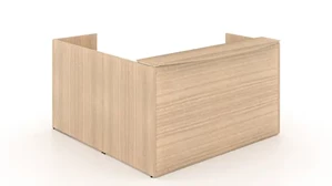 Reception Desks - L Shaped Corp Design L Shaped Double Pedestal Reception Desk