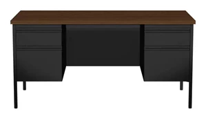 Steel & Metal Desks Hirsh Industries 30" X 60" Double Pedestal Desk