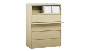 Lateral File Cabinets Hirsh Industries 42in W Five Drawer Lateral File