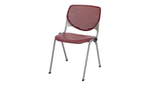 Stackable Meeting Chairs KFI Seating Poly Stack Chair with Perforated Back