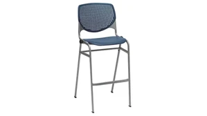 Bar Height Stools KFI Seating Poly Stack Chair with Perforated Back