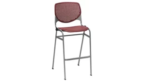 Bar Height Stools KFI Seating Poly Stack Chair with Perforated Back