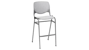 Bar Height Stools KFI Seating Poly Stack Chair with Perforated Back