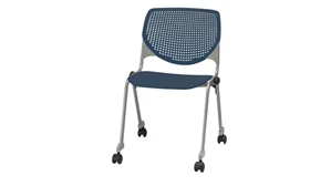 Stackable Meeting Chairs KFI Seating Poly Stack Chair with Perforated Back