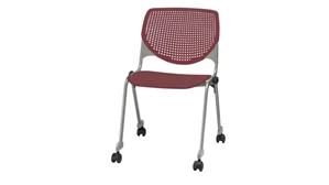 Stackable Meeting Chairs KFI Seating Poly Stack Chair with Perforated Back