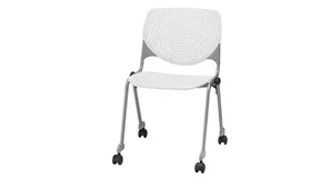 Stackable Meeting Chairs KFI Seating Poly Stack Chair with Perforated Back