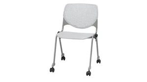 Stackable Meeting Chairs KFI Seating Poly Stack Chair with Perforated Back