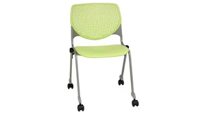 Stackable Meeting Chairs KFI Seating Poly Stack Chair with Perforated Back
