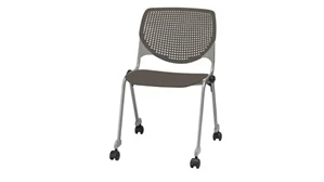 Stackable Meeting Chairs KFI Seating Poly Stack Chair with Perforated Back