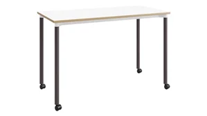 Writing Desks KFI Seating 24in D x 48in W Office Desk with Casters