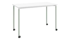 Writing Desks KFI Seating 24in D x 48in W Office Desk with Casters