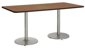 Cafeteria Tables KFI Seating 6ft W x 30in D x 36in H Breakroom Table, Round Base