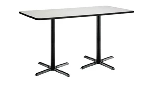 Standing Height Conference Tables KFI Studios 6ft D x 30in W x 42in H Pedestal Table