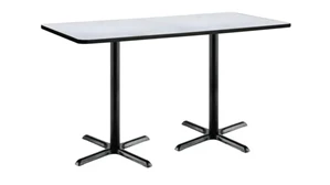 Standing Height Conference Tables KFI Studios Pedestal Table 6ft W x 30in D x 42in H