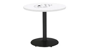 Whiteboard Tables KFI Studios 30in Round Pedestal Table with Whiteboard Top & 29in H Round Base