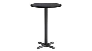 Cafeteria Tables KFI Seating 30in Round, Bar Height, Pedestal Table