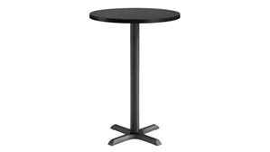 Cafeteria Tables KFI Seating 30in Round, Bar Height, Pedestal Table