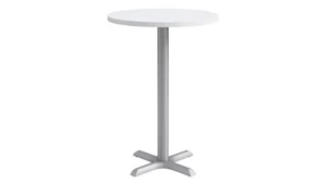 Cafeteria Tables KFI Seating 30in Round, Bar Height, Pedestal Table