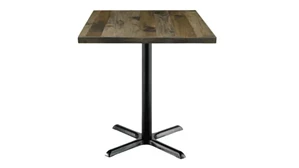 Cafeteria Tables KFI Studios 36in H x 30in Square Vintage Wood Counter Table