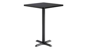 Cafeteria Tables KFI Seating 30in Square, Bar Height, Pedestal Table