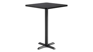 Cafeteria Tables KFI Seating 30in Square, Bar Height, Pedestal Table