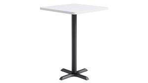 Cafeteria Tables KFI Seating 30in Square, Bar Height, Pedestal Table