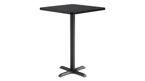Cafeteria Tables KFI Seating 30in Square, Bar Height, Pedestal Table