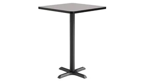Cafeteria Tables KFI Seating 30in Square, Bar Height, Pedestal Table