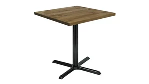 Cafeteria Tables KFI Studios 30in Square Vintage Wood Top Table