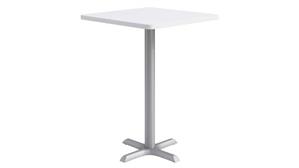 Cafeteria Tables KFI Seating 30in Square, Bar Height, Pedestal Table
