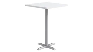 Cafeteria Tables KFI Seating 30in Square, Bar Height, Pedestal Table