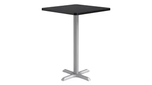 Cafeteria Tables KFI Seating 30in Square, Bar Height, Pedestal Table