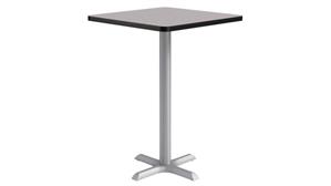 Cafeteria Tables KFI Seating 30in Square, Bar Height, Pedestal Table