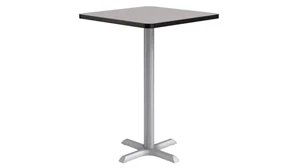 Cafeteria Tables KFI Seating 30in Square, Bar Height, Pedestal Table