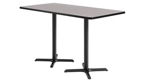 Cafeteria Tables KFI Seating 36in x 72in Rectangle, Bar Height, Pedestal Table