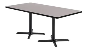 Cafeteria Tables KFI Studios Pedestal Table 36in x 72in Laminate Top Cast Iron Base