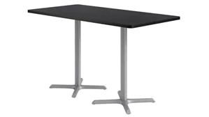 Cafeteria Tables KFI Seating 36in x 72in Rectangle, Bar Height, Pedestal Table