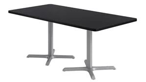 Cafeteria Tables KFI Seating 36in x 72in Rectangle Pedestal Table