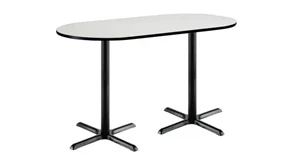 Conference Tables KFI Seating 6ft W x 36in D x 42in H Racetrack Pedestal Table