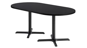 Cafeteria Tables KFI Seating 36in x 72in Racetrack Pedestal Table