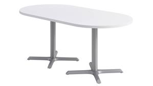 Cafeteria Tables KFI Seating 36in x 72in Racetrack Pedestal Table