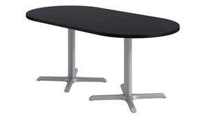 Cafeteria Tables KFI Seating 36in x 72in Racetrack Pedestal Table