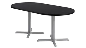 Cafeteria Tables KFI Seating 36in x 72in Racetrack Pedestal Table