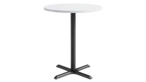 Cafeteria Tables KFI Seating 36in Round, Bar Height, Pedestal Table