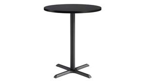Cafeteria Tables KFI Seating 36in Round, Bar Height, Pedestal Table